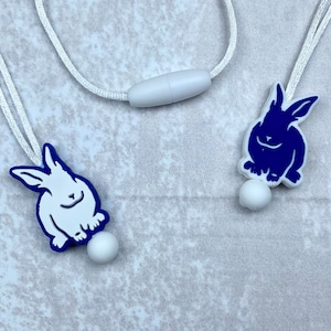 Fidget necklace, bunny, stim toy, fidget toys, stim jewelry, sensory toys, fidgets, fidgeting necklace, stimming toys, stim necklace