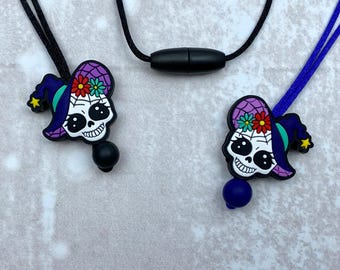 Witch Fidget Necklace, Silicone Sensory Toy, Stim Jewelry
