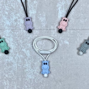 Fidget necklace, hippo, stim toy, fidgets, sensory necklace, fidget toys, stim jewelry, stimming toys, silicone necklace, sensory toys