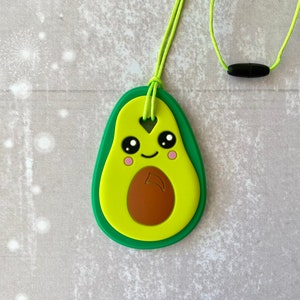 Chewelry, avocado, fidget necklace, stim toy, adult chewelry, fidget toys, sensory toys, stim jewelry, adult chewy necklace, chewlery