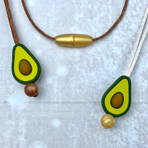 Fidget necklace avocado, stim jewelry, sensory necklace, fidget toys
