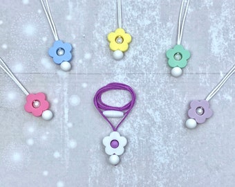 Flower Fidget Necklace, Silicone Jewelry, Sensory Stim Toy