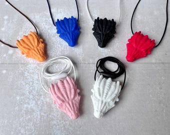 Dragon Chew Necklace, Silicone Chewelry, Sensory Toy, Fidget Jewelry