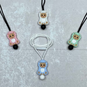 Fidget necklace, sheep, stim toy, fidgets, sensory toys, silicone necklace, fidget toys, stim jewelry, stimming toys, fidgeting necklace