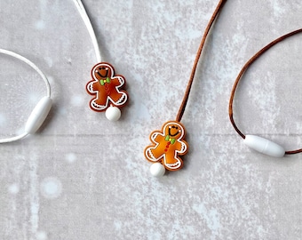 Gingerbread Fidget Necklace, Silicone Sensory Jewelry, Christmas Gift,  Stimming Toy