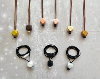 Silicone Fidget Necklace, Hexagon Sensory Toy, Stimming Jewelry