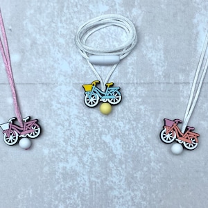 Fidget necklace, bicycle, stim toy, fidgets, stim jewelry, sensory toys, silicone necklace, stimming toys, fidget toys, fidgeting necklace