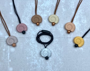 Shell Fidget Necklace, Silicone Stim Jewelry, Sensory Toys