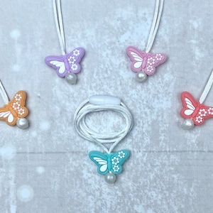 Fidget necklace, butterfly, stim toy, fidgets, silicone necklace, sensory toys, stim jewelry, fidget toys, stimming toys, fidgeting necklace
