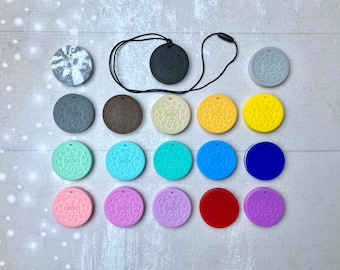 Chew necklace, fidgets, cookie necklace, adult fidget toys, chewlery, stimm toy, sensory toys, fidget necklace, adult chewelry, stim toy