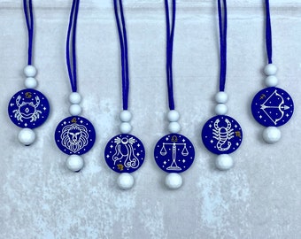 Zodiac Silicone Fidget Necklace, Sensory Toy, Stim Jewelry