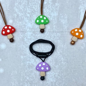 Fidget necklace, mushroom, fidgets, stim toy, fidgeting necklace, stim jewelry, fidget toys, sensory toys, stimming toys