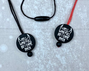 Demon Fidget Necklace, Goth Sensory Jewelry, Stimming Toy