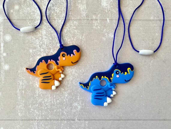 Chew Necklace Dinosaur Fidget Toy Chewelry Stim Toy Chewlery