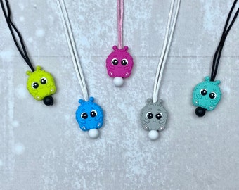 Naszyjnik Monster Fidget, silikonowa zabawka stymulująca, biżuteria sensoryczna