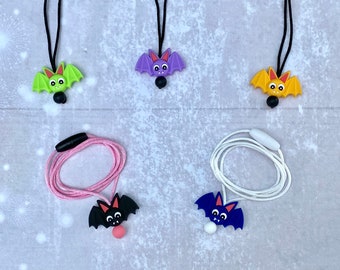 Bat Fidget Necklace, Sensory Jewelry, Silicone Stimming Toy