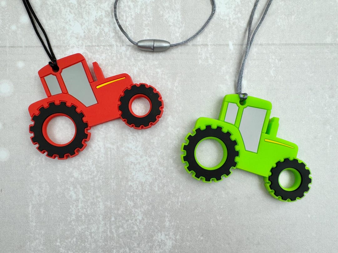 Fidget Necklace Tractor, Chewelry, Stim Toy, Fidgets, Chewlery, Stim ...