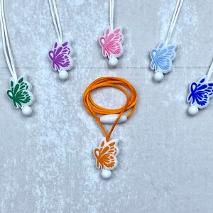 Fidget necklace, butterfly, fidget toys, silicone necklace, stim toy, fidgets, stim jewelry, sensory toys, idgeting necklace, stimming toys