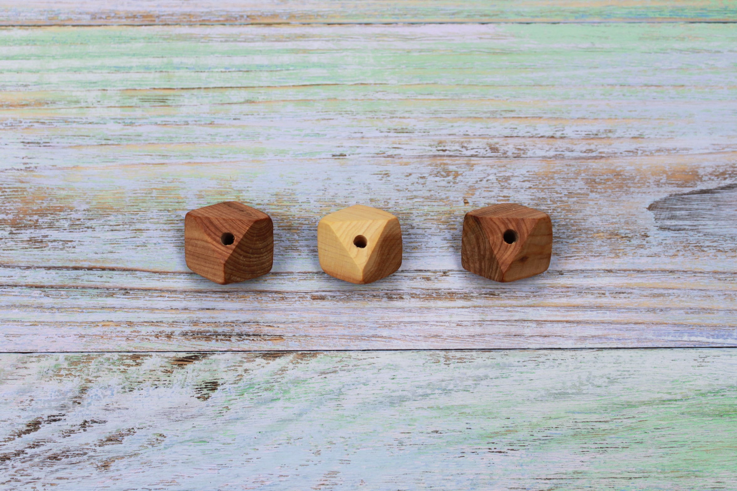 Cuentas de madera cuadradas facetadas madera de enebro | Etsy