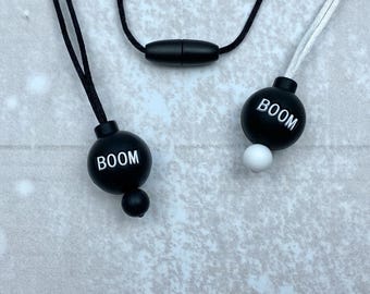 Silicone Bomb Fidget Necklace, Sensory Jewelry, Stimming Toy