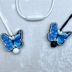 Butterfly necklace, fidget toys, buttefly, easter gift, fidgets, sensory toys, stim toy, fidget necklace, stimming toys, silicone necklace