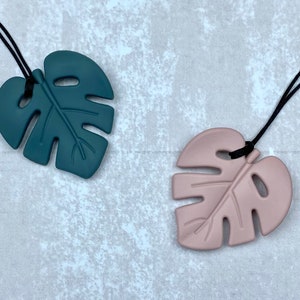 Chewelry, monstera, fidget necklace, chew necklace, chewlery, adult fidget toys, adult chewelry, stimming toys, fidgets, stim toys