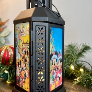 Mickey and friend Christmas lantern 8 3/4” x 4”