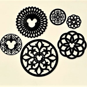 Hidden Mickey Wall Set of 6 **Black, Wood or Teal now available**