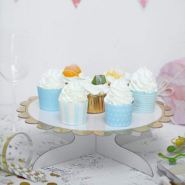 4 in tall Trim Centerpiece Cake Cupcake Stand Set