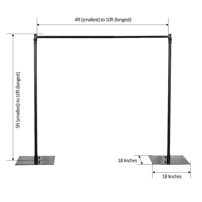 10 Ft X 10 Ft Heavy Duty Adjustable Pipe and Drape Kit Etsy