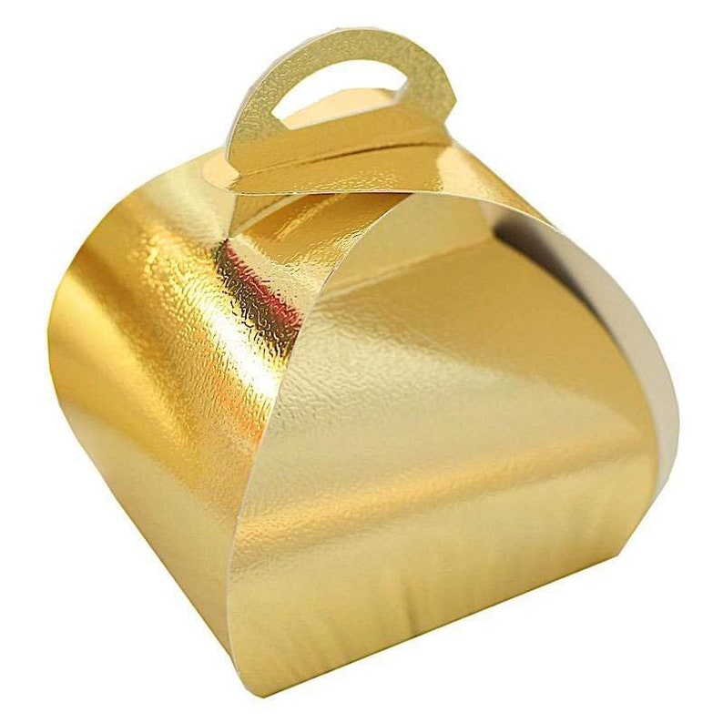 25 pcs GOLD Cupcake Purse FAVORS BOXES Wedding Party Decorations GIFT Supply