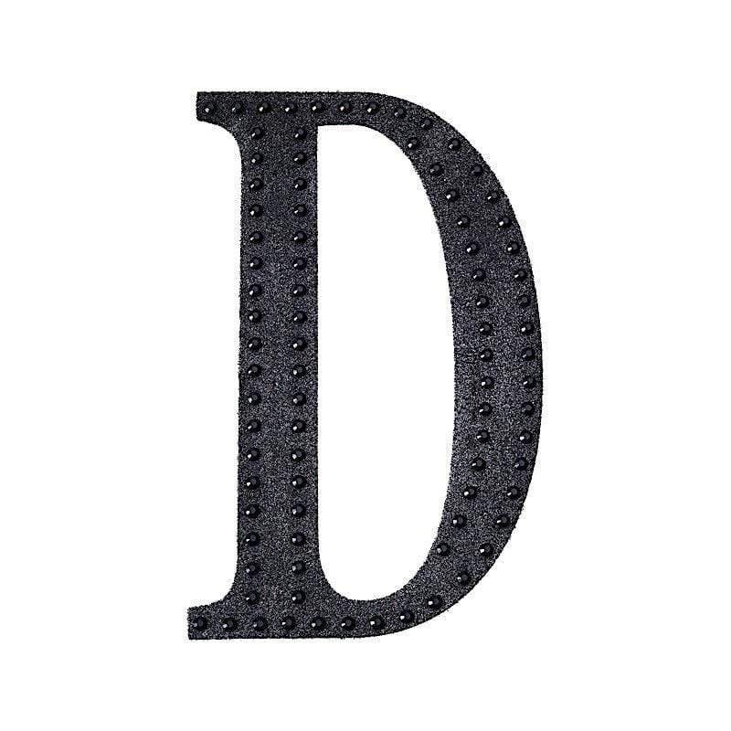 8 in Letter D Black Self-Adhesive Rhinestones Gems | Etsy