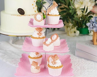 It's a Girl Pink Cupcake Stand Party Baby Shower Decoration 3-Tier 14.25 x 11.5" 
