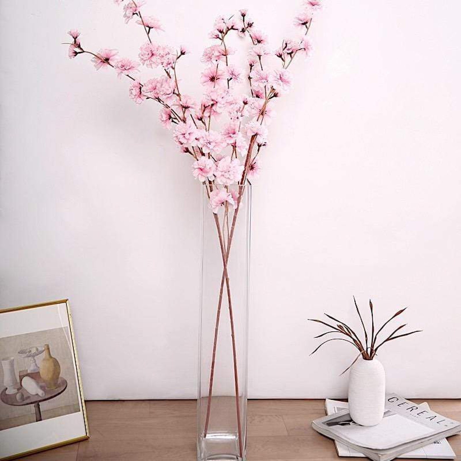 2 Pink 42 in Long Stem Silk Carnation Artificial Flowers Etsy