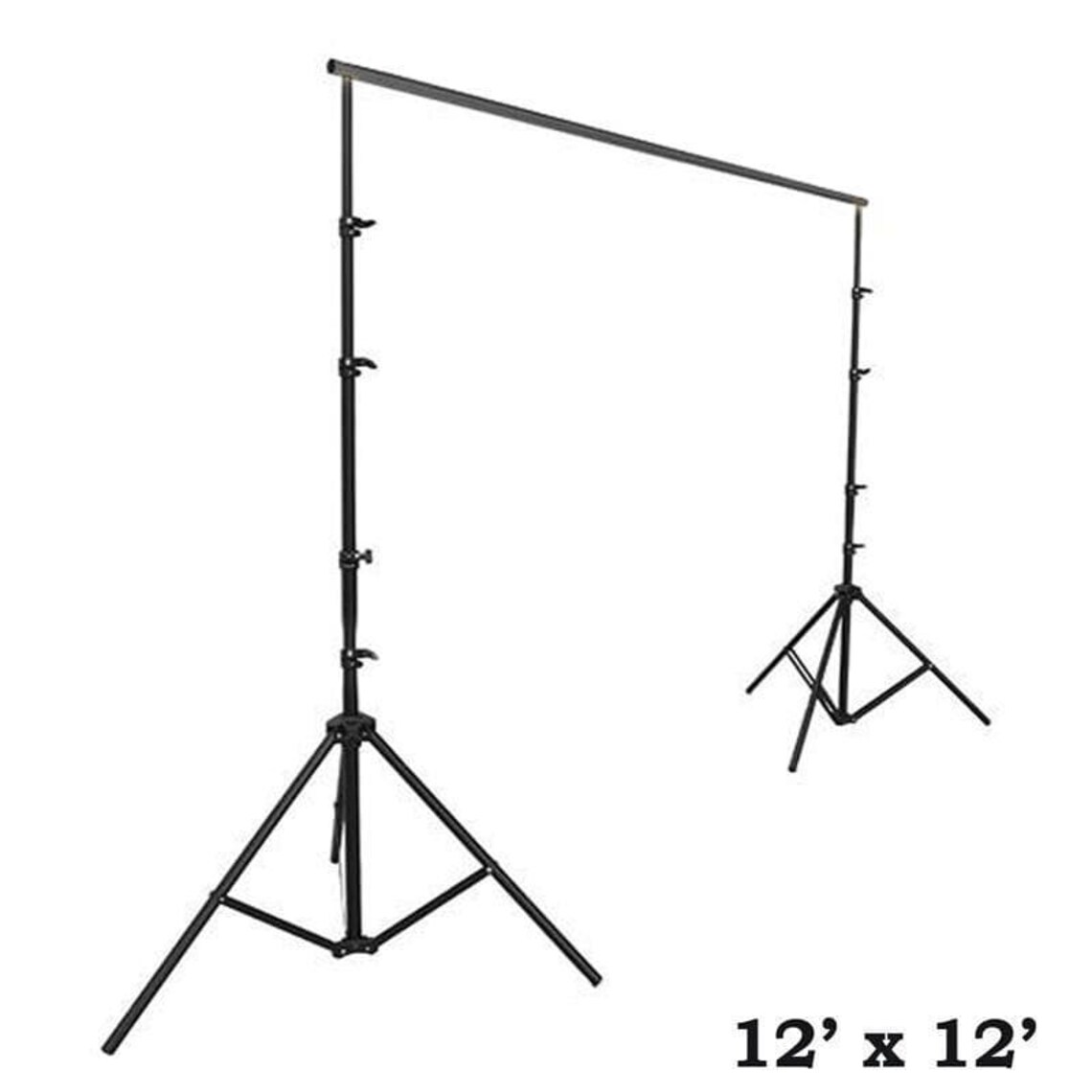 12-feet-x-12-feet-black-large-photo-backdrop-stand-kit-etsy