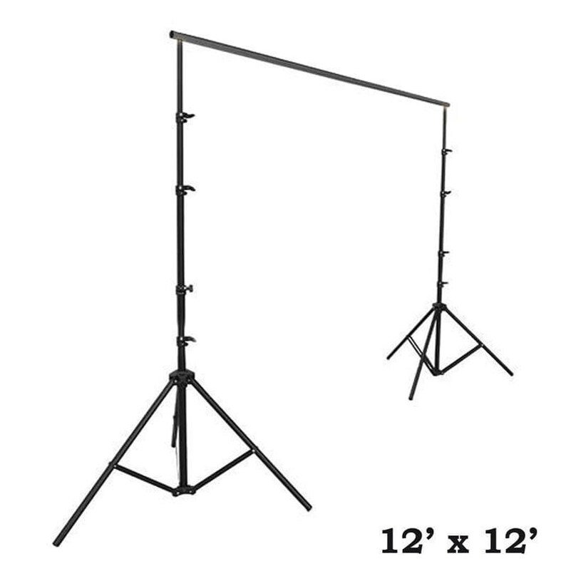 12-feet-x-12-feet-black-large-photo-backdrop-stand-kit-etsy