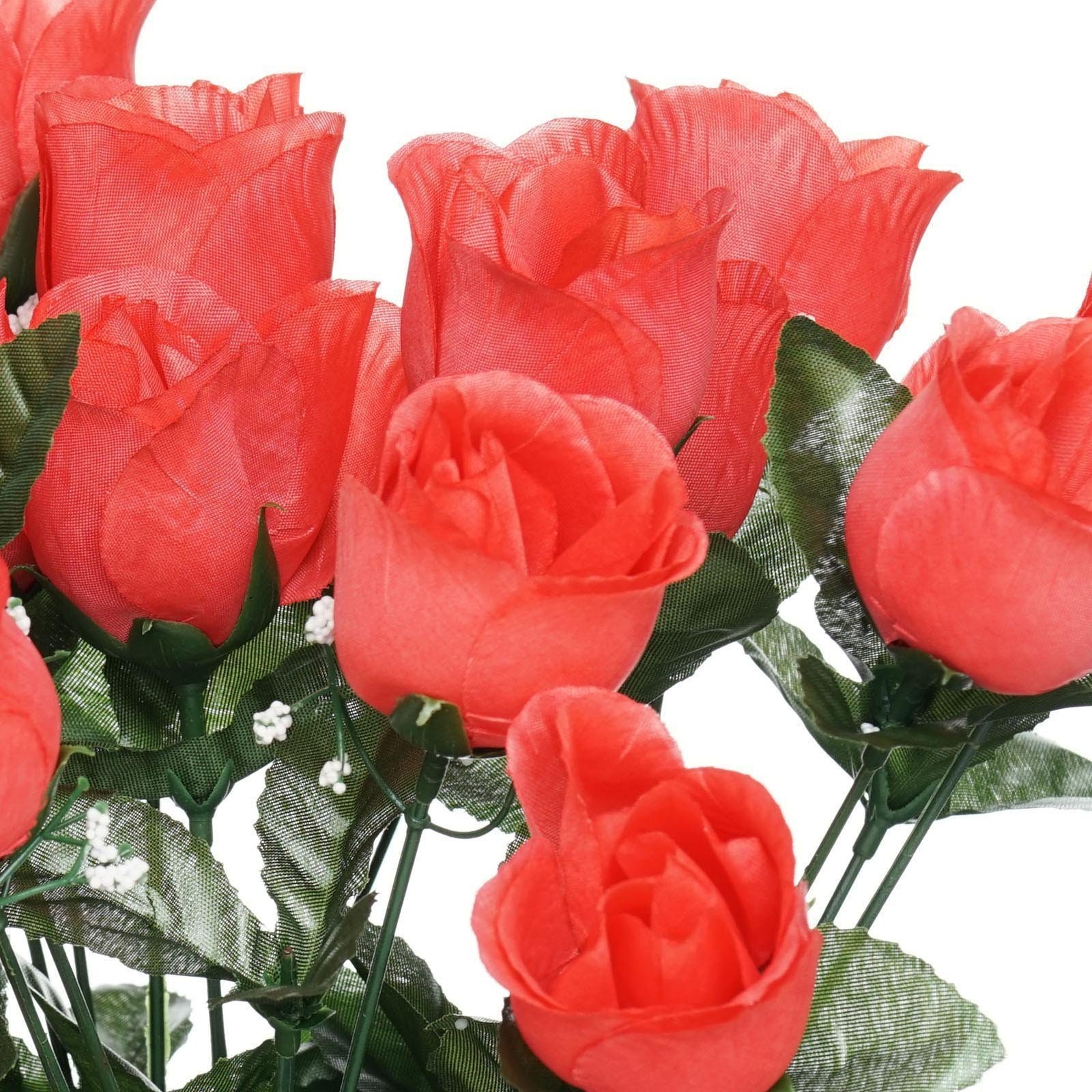 84 Coral Silk Rose Buds Artificial Flowers DIY Wedding Etsy