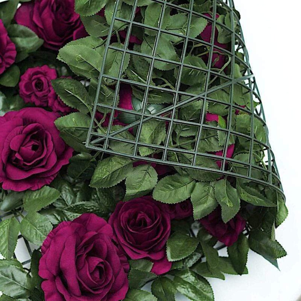 24x18 in Burgundy and Green Silk Rose Flowers Wall Backdrop Etsy