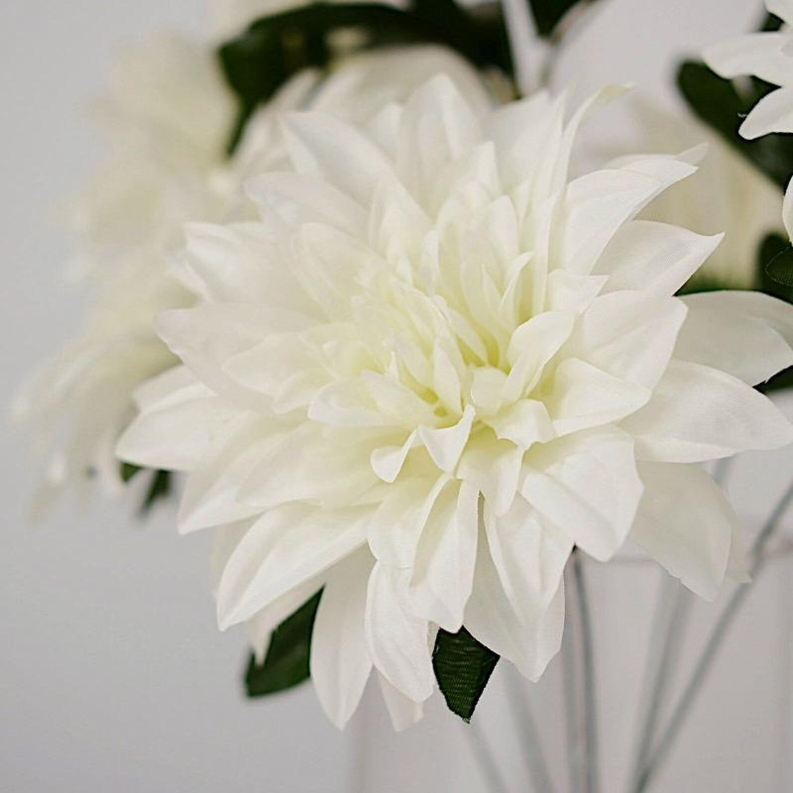 2 Ivory 20 in tall Silk Dahlia Bushes Artificial Flowers Etsy