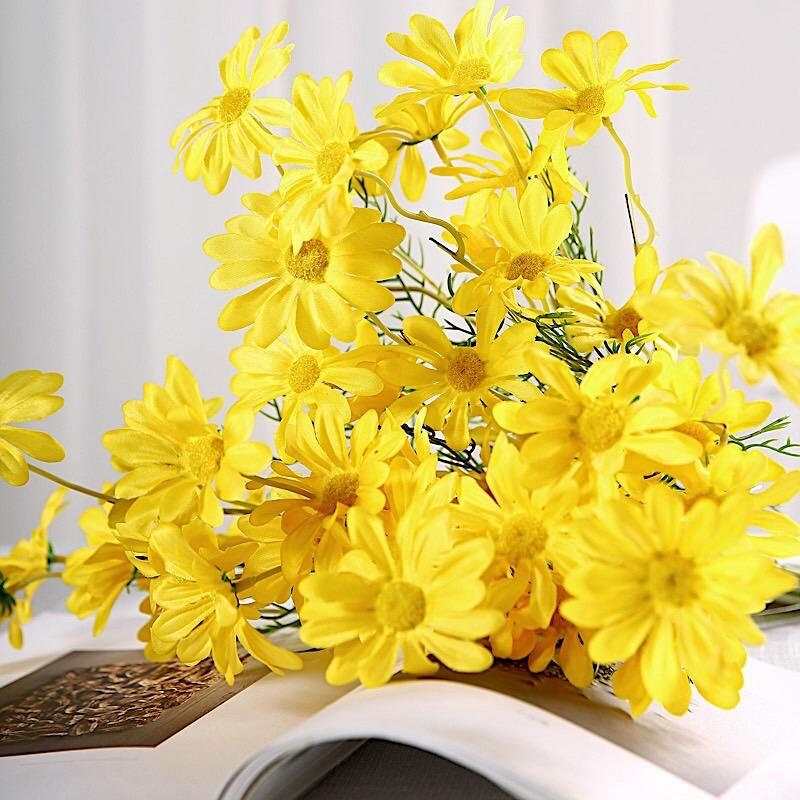 6 Yellow 20 in Silk Daisy Artificial Flower Sprays Bushes Etsy