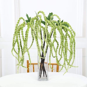 2 pcs 36 in tall Artificial Amaranthus Plant Strands Stems with Leaves