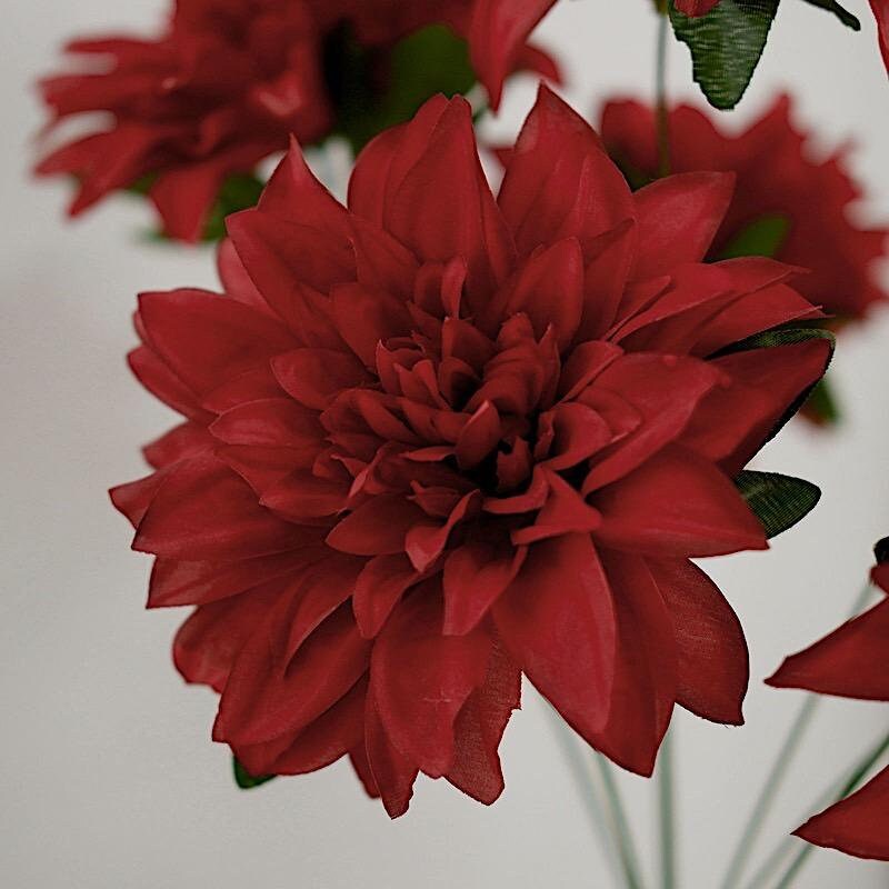 2 Red 20 in tall Silk Dahlia Bushes Artificial Flowers Etsy