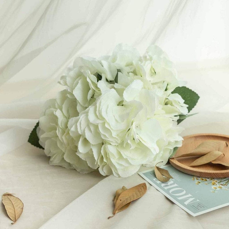 25 Cream Silk Hydrangea Flowers 5 Bushes Etsy
