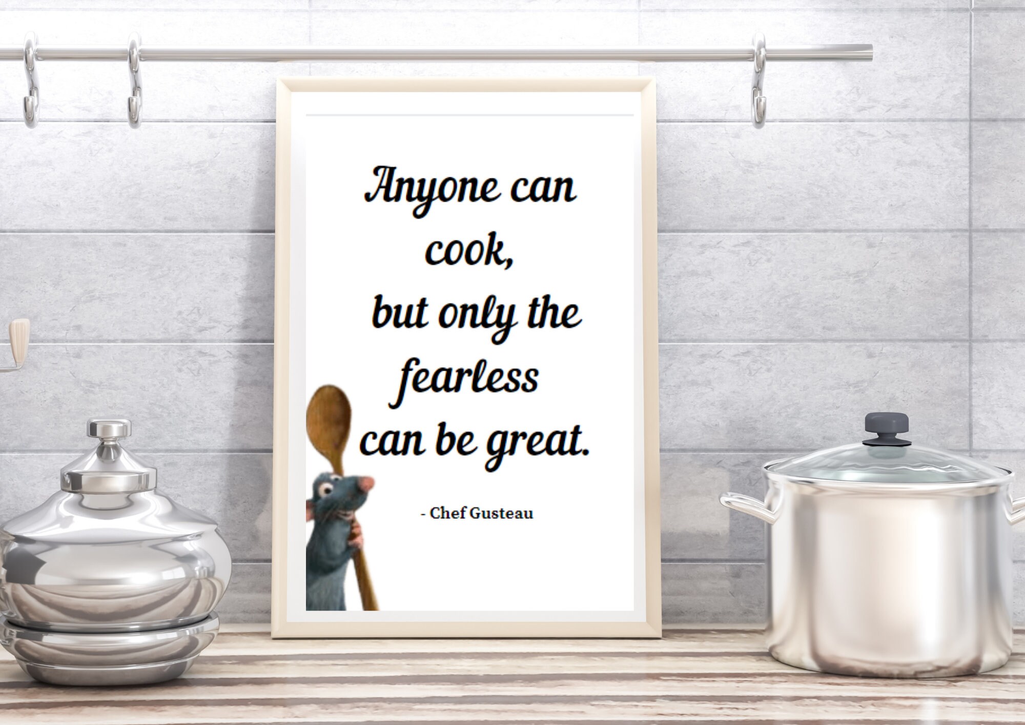 Anyone can cook but only the fearless can be great. Etsy