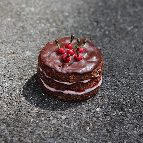 Gâteau miniature aux cerises et au chocolat