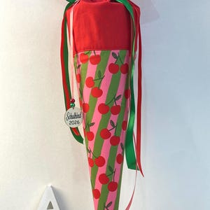 Cherry Schultüte Kirschen Schultütenhülle Zuckertüte personalisiert