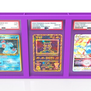 Graded 3 Card Display Frame PSA Beckett CGC - Lorcana, MTG, Pokemon, Magic The Gathering, Baseball, Basketball, Football, Digimon, Yu-Gi-Oh! image 3