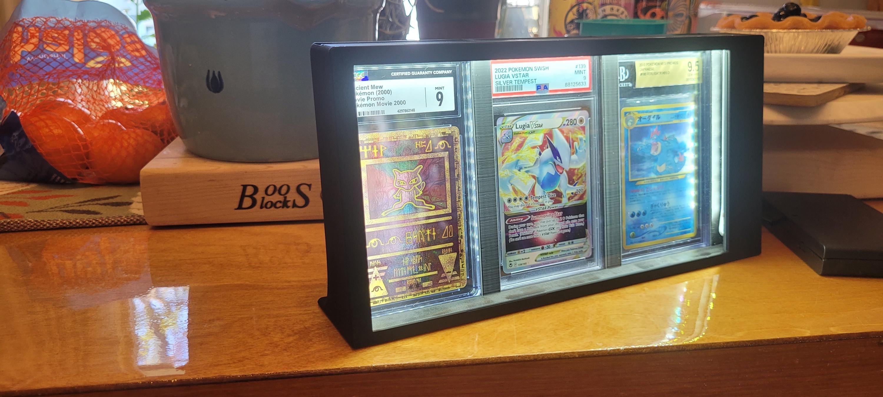 Graded Pokemon Card Display LED Illuminated Light Box Fits Beckett PSA graded-pokemon-card-display-led-illuminated-light-box-fits-beckett-psa