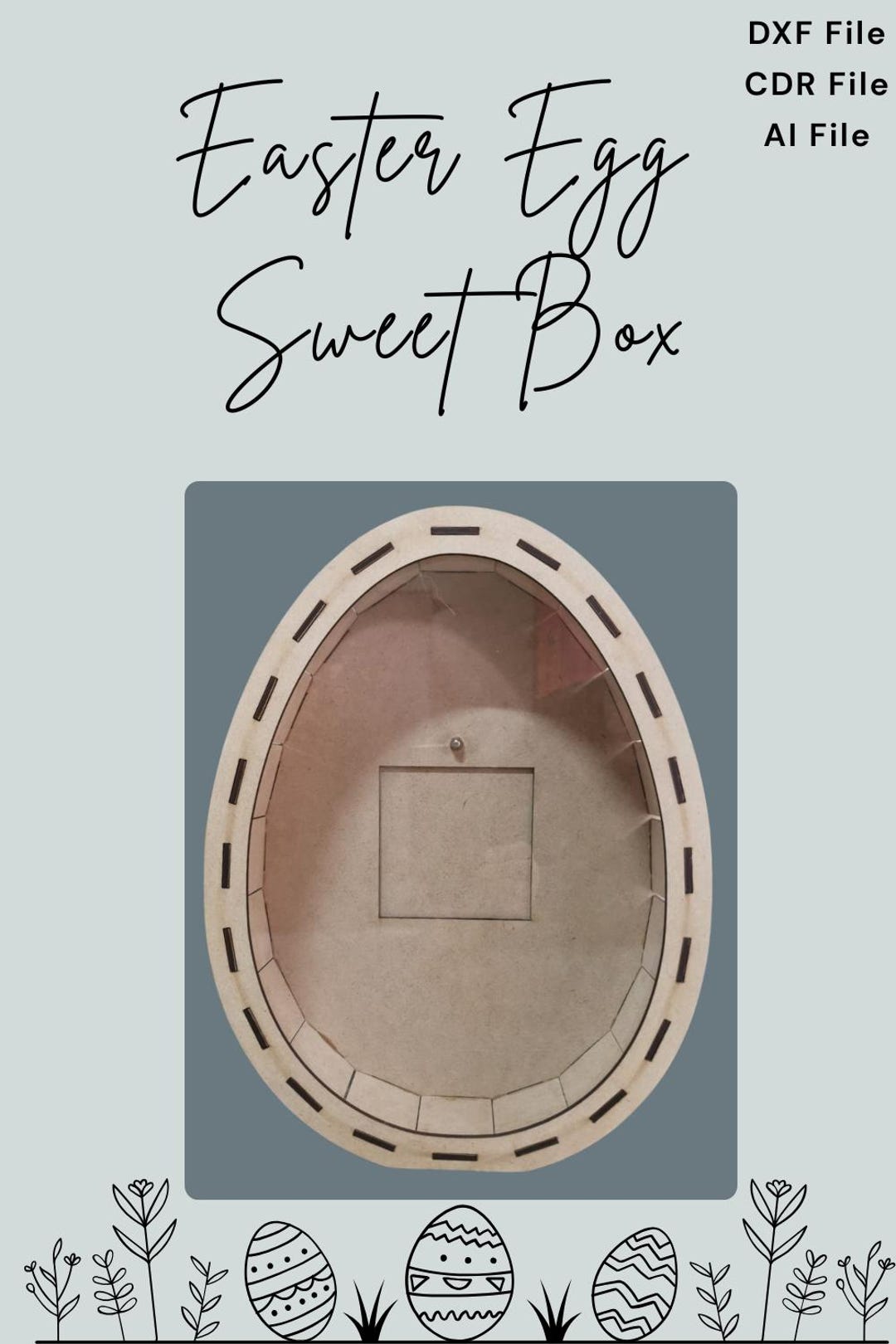 Easter Egg Sweet Box Laser Cut File – 3mm MDF, 2mm Perspex (digital ...