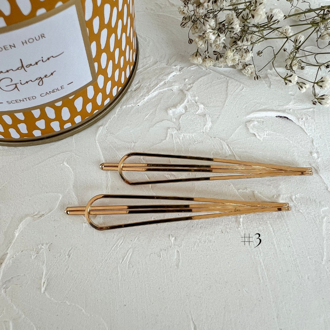 Kai| Gold Hair Clip-gold Barrette-simple Gold Hair Clip